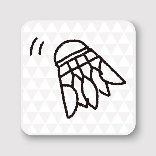 Illustration vectorielle de badminton doodle — Image vectorielle