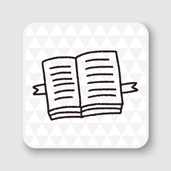Doodle open boek vector illustratie — Stockvector