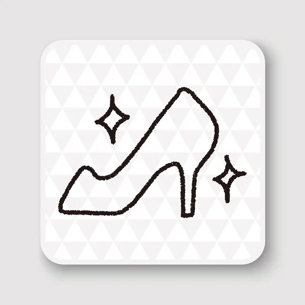 Doodle Sapatos de salto alto ilustração vetorial —  Vetores de Stock