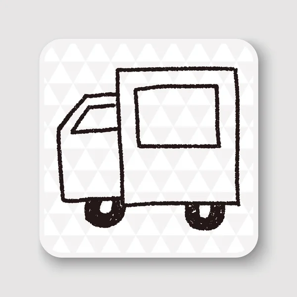 Φορτηγό doodle σχεδίασης διανυσματικά εικονογράφηση διανυσματικά εικονογράφηση — Διανυσματικό Αρχείο