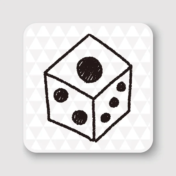 Dice doodle σχέδιο διανυσματική απεικόνιση — Διανυσματικό Αρχείο