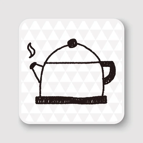 Векторная иллюстрация рисунка чайника — стоковый вектор