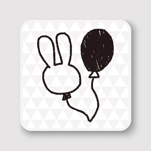 Balon doodle rysunku wektorowego — Wektor stockowy