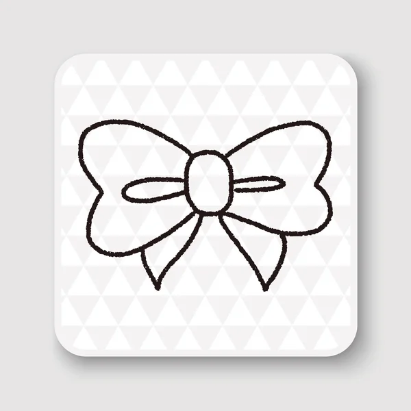 Doodle Bow Vektor Illustration — Stockvektor