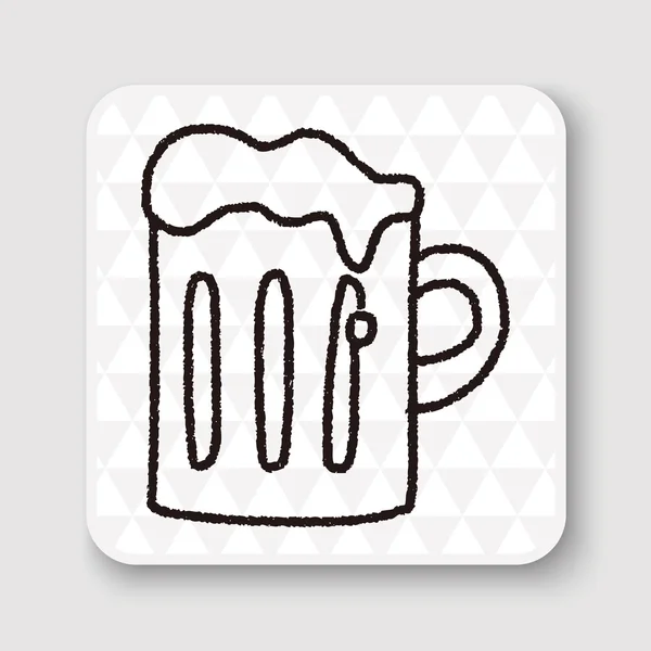 Doodle beer vector illustration — Stock Vector