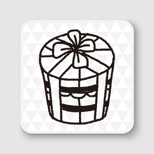 Doodle regalo vector ilustración — Archivo Imágenes Vectoriales