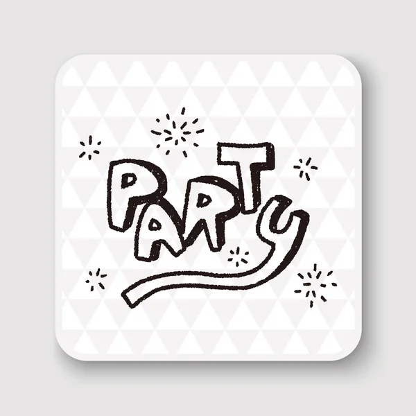 Doodle party vector illustration — Stock Vector