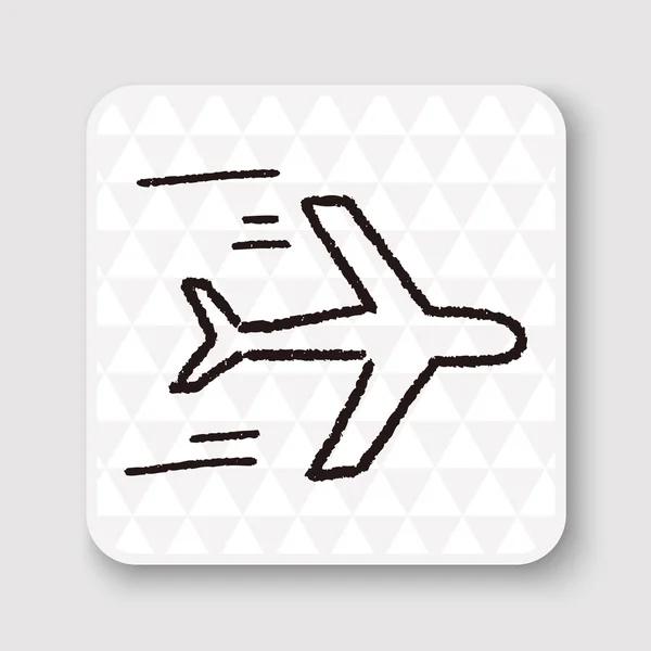 Doodle aircraft vector illustration — Stock Vector