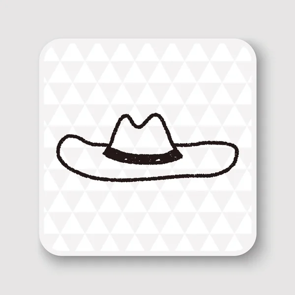 Doodle sombrero vector ilustración — Vector de stock