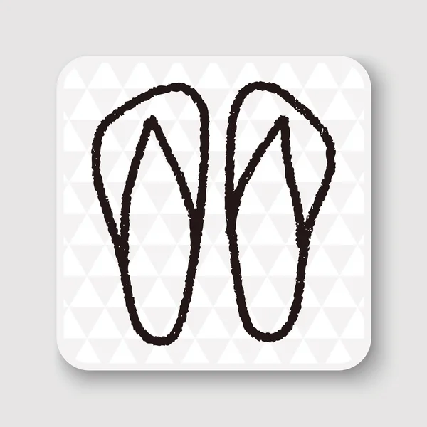 Doodle flip flop vector illustration — Stock Vector