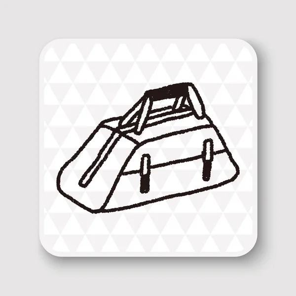 Doodle Travel Bags vector ilustración — Vector de stock