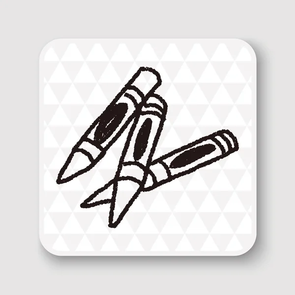 Doodle Crayon ilustração vetorial — Vetor de Stock