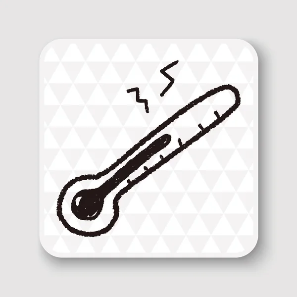 Doodle Thermometer Vektor Illustration — Stockvektor