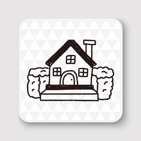 Illustration vectorielle Doodle House — Image vectorielle