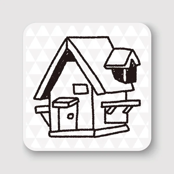 Doodle House vektor illustration – Stock-vektor