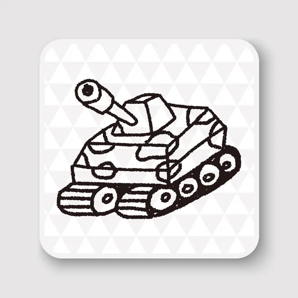 Doodle Tank vector illustration vector illustration — Stock Vector