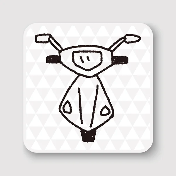 Doodle Motorbike vector ilustrare — Vector de stoc