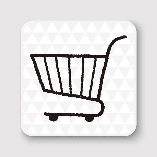 Doodle carrito de compras vector ilustración — Archivo Imágenes Vectoriales