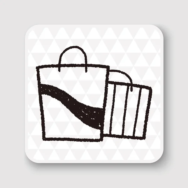 Doodle Bag Vektor Illustration — Stockvektor