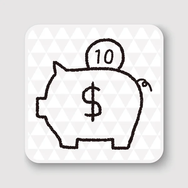 Ilustração do vetor piggy bank — Vetor de Stock