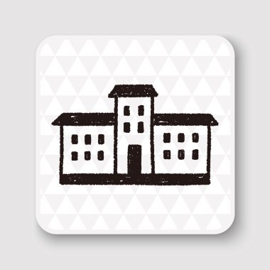 doodle house vektör çizimi