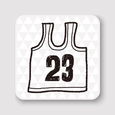 Doodle Jersey vektör illüstrasyonu
