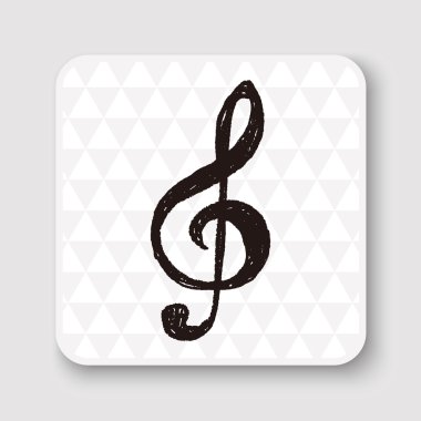 müzik Not doodle çizim vektör çizim