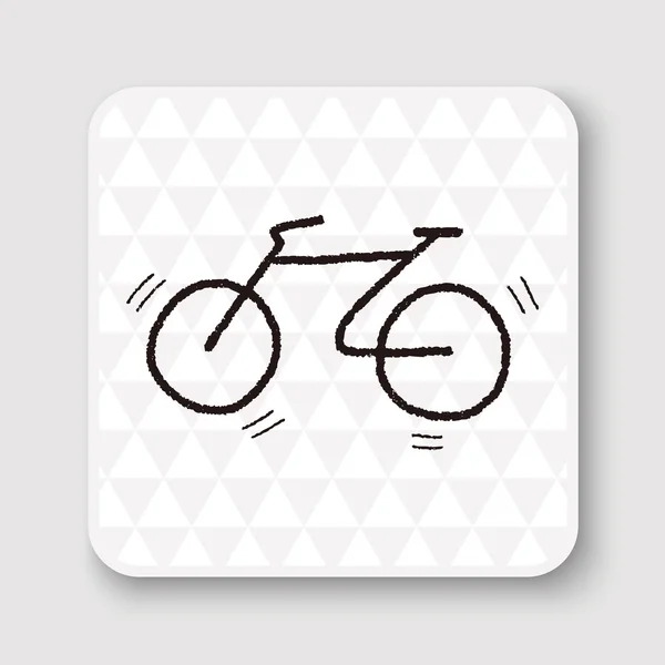 Doodle bicicleta vector ilustración — Vector de stock