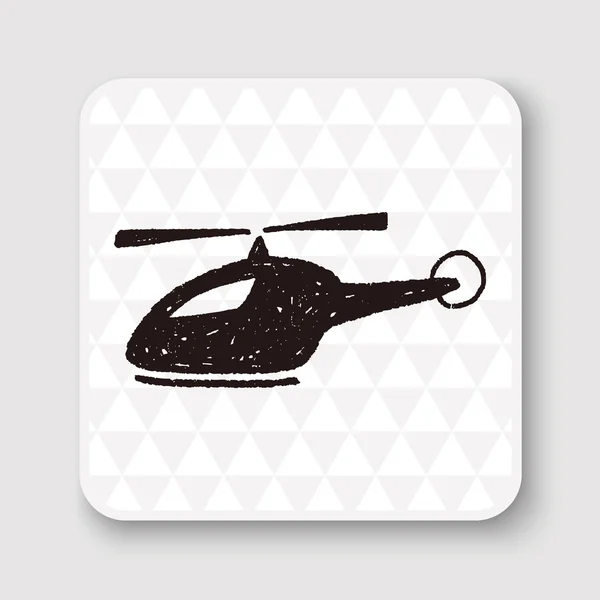 Doodle helicóptero vector ilustración — Archivo Imágenes Vectoriales