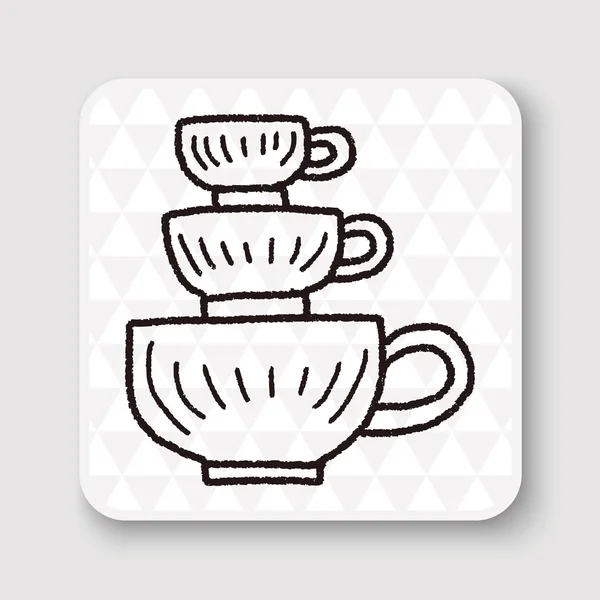 Ilustración vectorial Doodle Cup — Archivo Imágenes Vectoriales