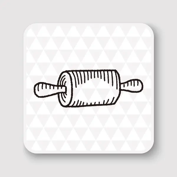 Illustration vectorielle Doodle Rolling pin — Image vectorielle