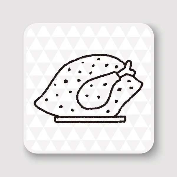 Illustration vectorielle de repas Doodle Turquie — Image vectorielle