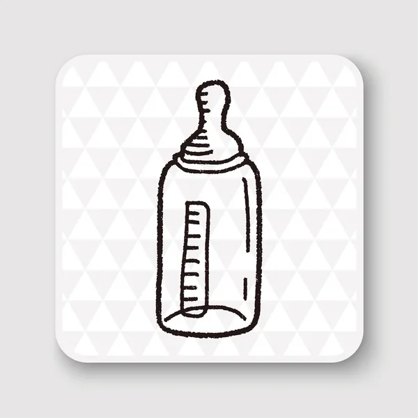 Doodle Feeding Flasche Vektor Illustration — Stockvektor