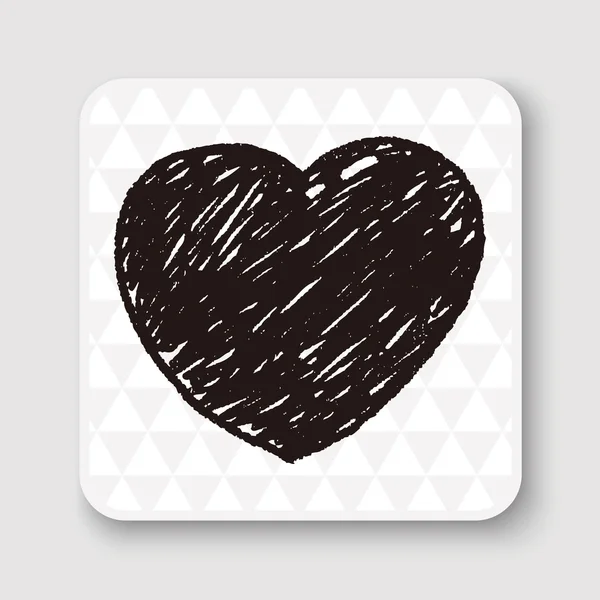 Vektorová ilustrace Doodle Heart — Stockový vektor