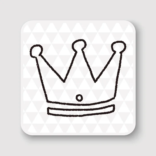 Doodle Keizerlijke kroon vector illustratie — Stockvector
