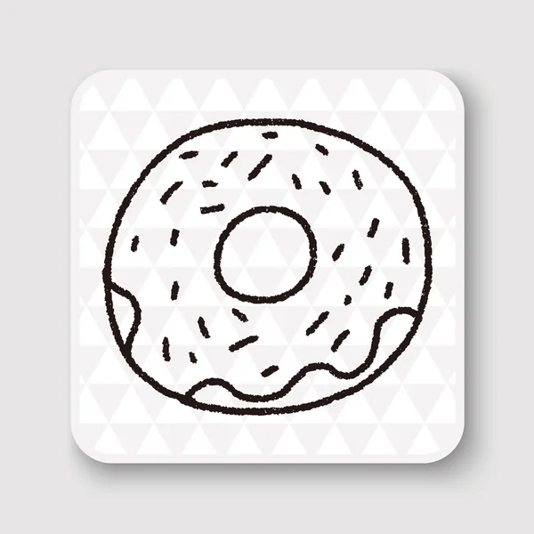Doodle Donuts ilustração vetorial — Vetor de Stock
