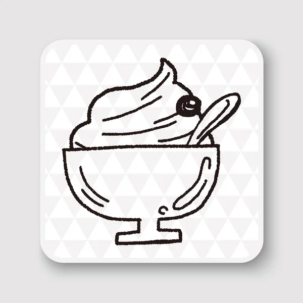 Doodle Icecream ilustração vetorial —  Vetores de Stock