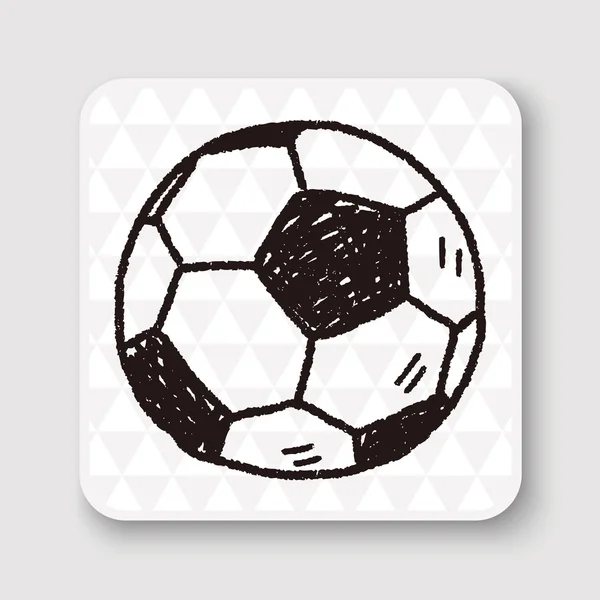 Doodle futbol vektör illüstrasyonu — Stok Vektör