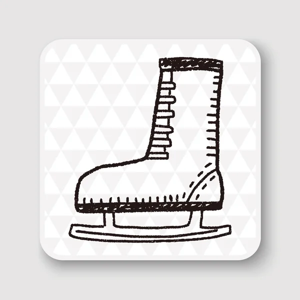 Doodle Skates vektor illustration — Stock vektor