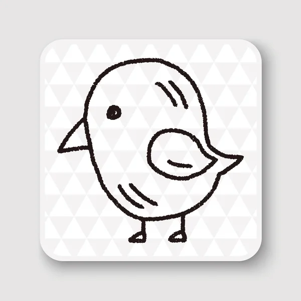 Vektorová ilustrace Doodle bird — Stockový vektor