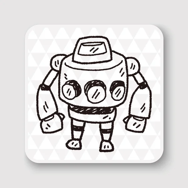 Doodle Robot vector illustration — Stock Vector