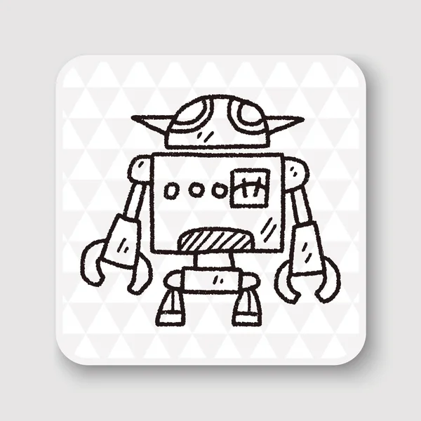 Векторная иллюстрация Doodle Robot — стоковый вектор