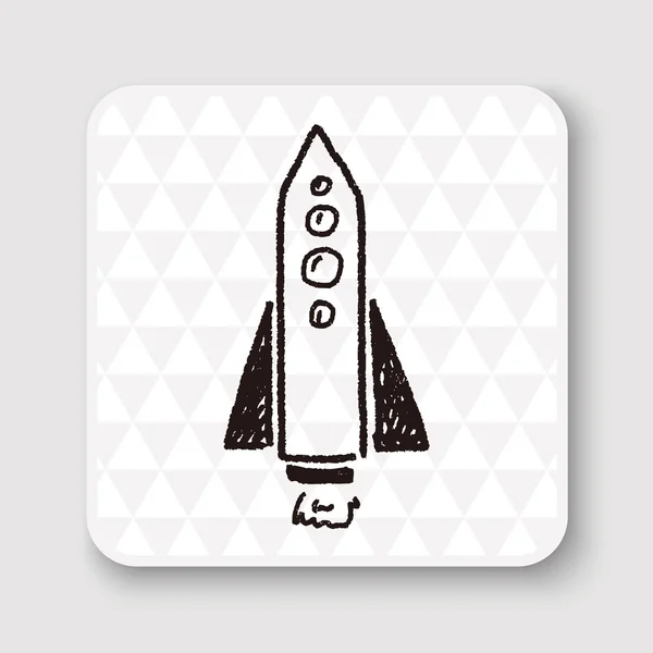 Ilustracja wektora statku kosmicznego Doodle — Wektor stockowy