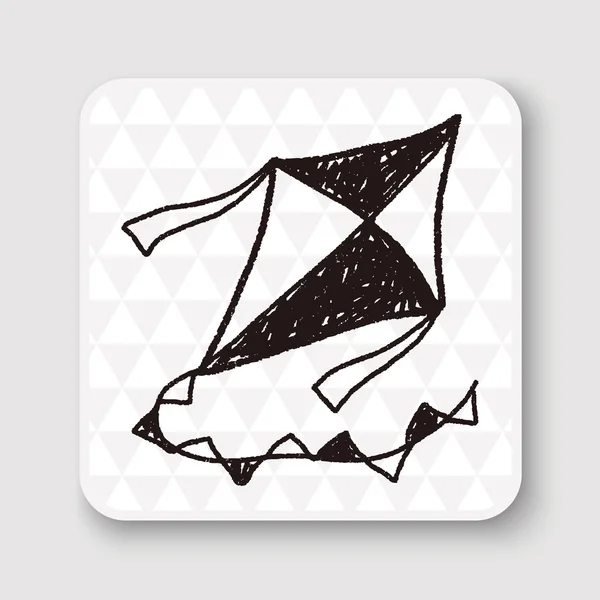 Illustration vectorielle Doodle Kite — Image vectorielle