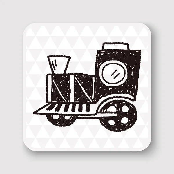 Ilustrasi vektor Doodle Train - Stok Vektor