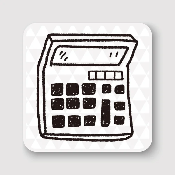 Doodle Calculator Vektor Illustration — Stockvektor