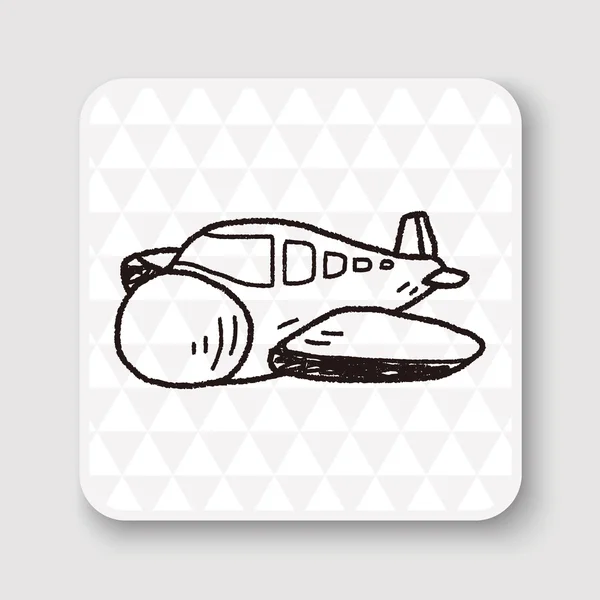 Doodle Flugzeug Vektor Illustration Vektor Illustration — Stockvektor