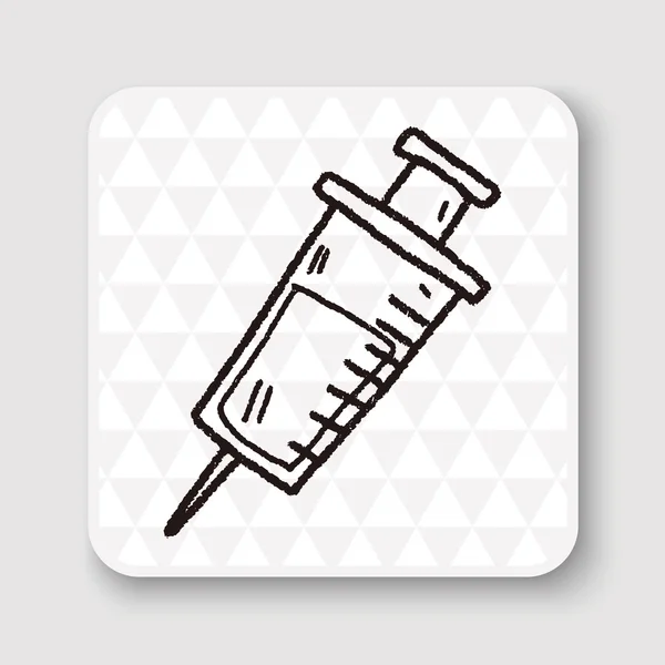 Doodle Syringes vector illustration — Stock Vector