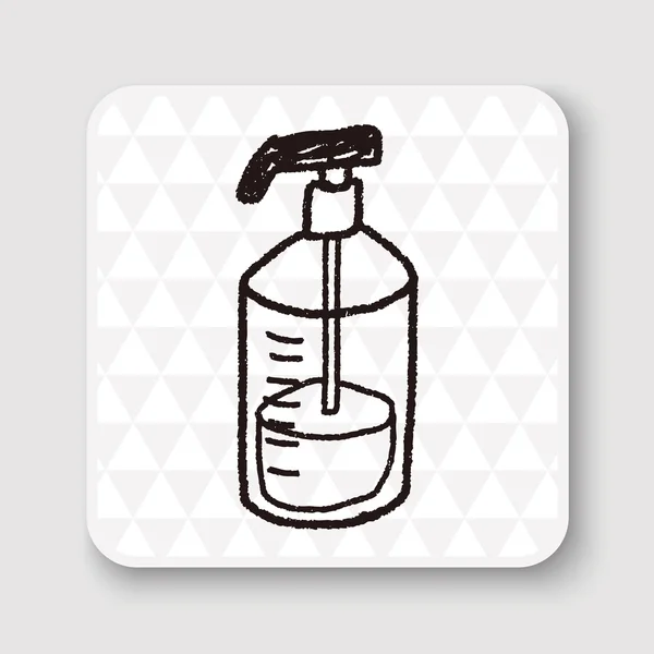 Doodle botella vector ilustración — Vector de stock