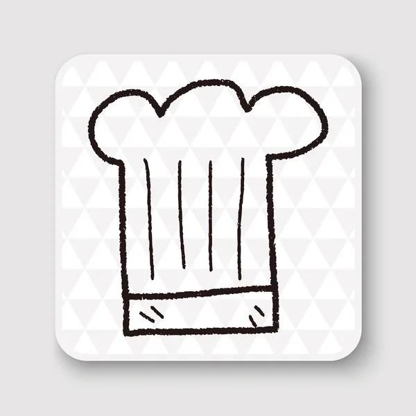 Шеф-кухар капелюх doodle — стоковий вектор